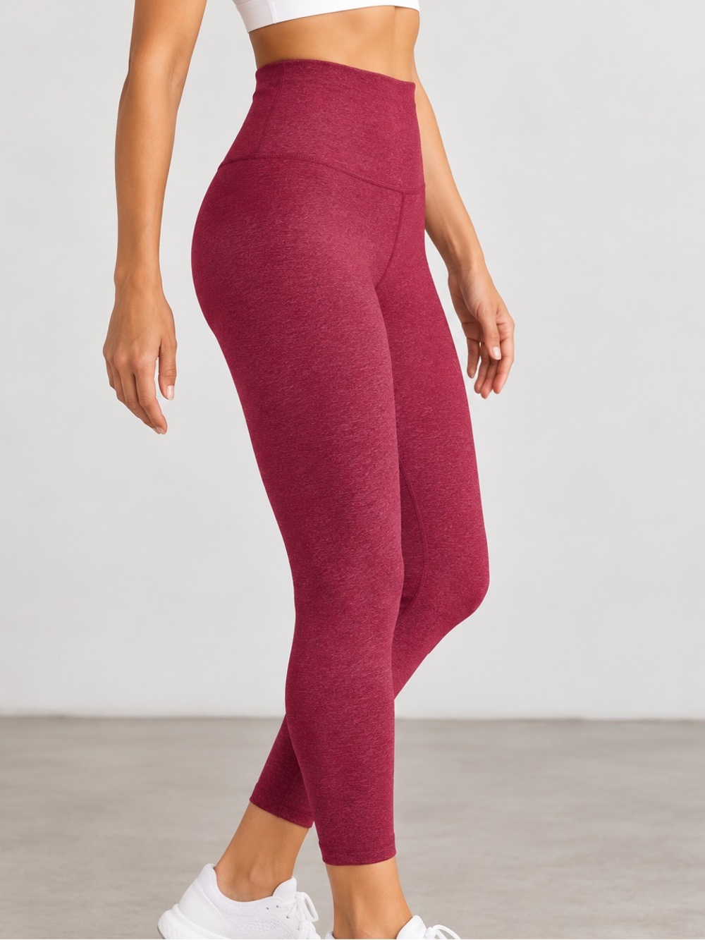 Beyond Yoga Spacedye High Rise Crop Leggings Red Heather Size XS